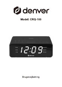 Manual Denver CRQ-100 Rádio relógio