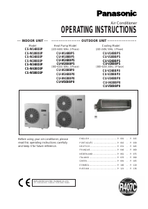 Manual de uso Panasonic CS-W18BD3P Aire acondicionado