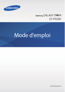 Mode d’emploi Samsung GT-P5200 Tablette