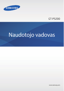 Vadovas Samsung GT-P5200 Planšetinis kompiuteris