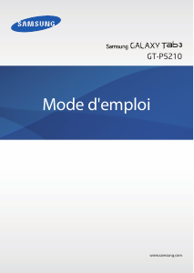 Mode d’emploi Samsung GT-P5210 Tablette