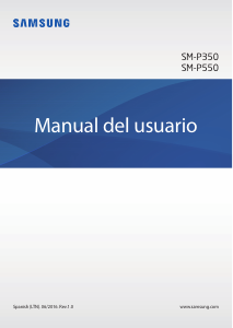 Manual de uso Samsung SM-P550 Galaxy Tab A 9.7 Tablet