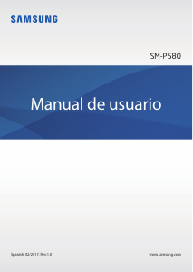 Manual de uso Samsung SM-P580 Galaxy Tab A 10.1 Tablet