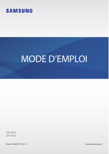 Mode d’emploi Samsung SM-P610 Galaxy Tab S6 Tablette