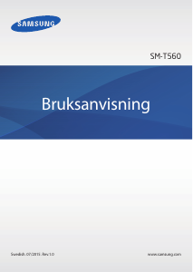 Bruksanvisning Samsung SM-T560 Galaxy Tab E Tablet