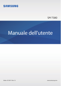 Manuale Samsung SM-T580 Galaxy Tab A Tablet