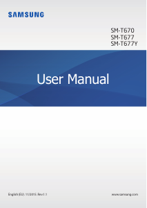 Manual Samsung SM-T670 Galaxy View Tablet