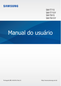 Manual Samsung SM-T715Y Tablet