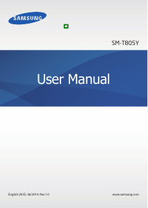 Manual Samsung SM-T805Y Tablet