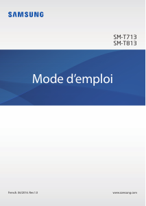 Mode d’emploi Samsung SM-T813 Galaxy Tab S2 Tablette