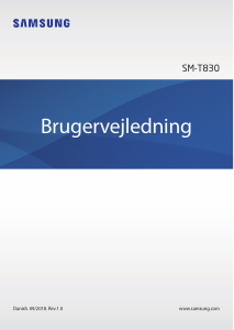 Brugsanvisning Samsung SM-T830 Galaxy Tab S4 Tablet