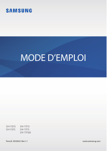 Mode d’emploi Samsung SM-T870 Galaxy Tab S7 Tablette