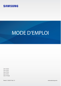 Mode d’emploi Samsung SM-T875 Galaxy Tab S7 Tablette