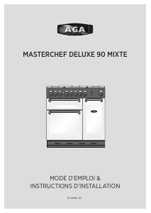 Mode d’emploi AGA Masterchef Deluxe 90 Mixte Cuisinière