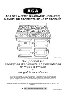 Mode d’emploi AGA 6-4 DC6 Cuisinière