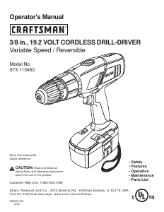 Handleiding Craftsman 973.113450 Schroef-boormachine