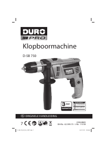 Handleiding DURO D-SB 750 Klopboormachine