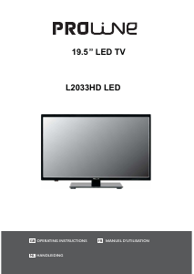 Mode d’emploi Proline L2033HD Téléviseur LED