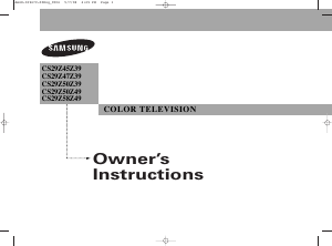 Manual Samsung CS-29Z58HYQ Television