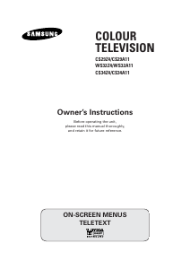 Manual Samsung CS-34A11SS Television