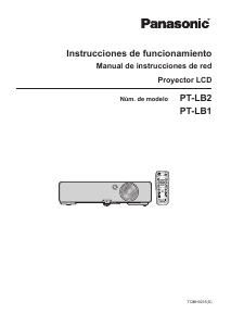 Manual de uso Panasonic PT-LB2 Proyector