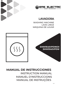 Manual EAS Electric EMW9545VPDW Máquina de lavar roupa