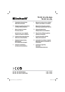 Εγχειρίδιο Einhell TE-CD 18 Li BL Οδηγός τρυπανιών