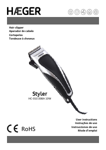 Manual Haeger HC-010.008A Hair Clipper