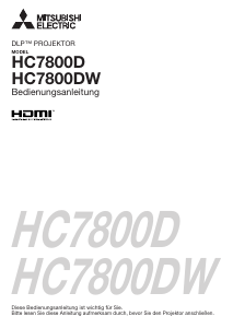 Bedienungsanleitung Mitsubishi HC7800D Projektor