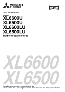 Bedienungsanleitung Mitsubishi XL6500LU Projektor