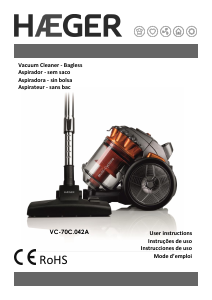 Mode d’emploi Haeger VC-70C.042A Aspirateur