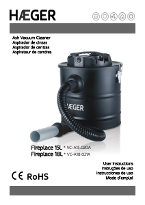Manual Haeger VC-A18.021A Vacuum Cleaner