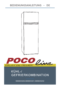 Bedienungsanleitung POCO Line 5959043/02 Kühl-gefrierkombination