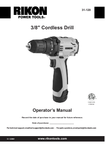 Manual Rikon 31-120 Drill-Driver