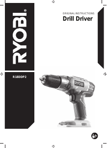Manual Ryobi R18DDP2 Drill-Driver