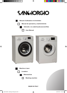 Manual Sangiorgio F814CD Washing Machine