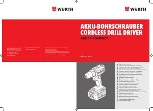 Priročnik Würth ABS 18 Compact Vrtalni aparat