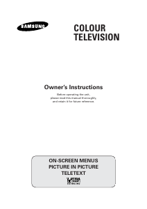 Manual Samsung CW29A1082G Television