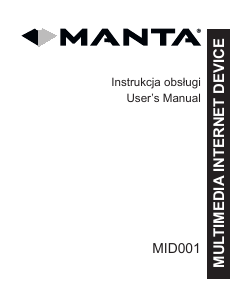 Handleiding Manta MID001 Tablet
