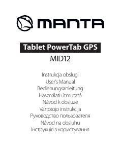 Manuál Manta MID12 PowerTab GPS Tablet