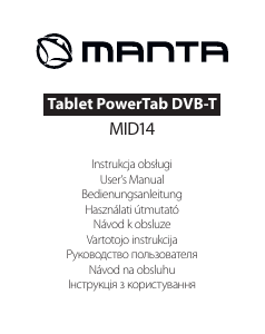 Vadovas Manta MID14 PowerTab Planšetinis kompiuteris