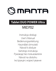 Használati útmutató Manta MID702 Duo Power Ultra Táblagép