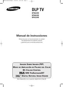 Manual de uso Samsung SP-50L3HX Televisor