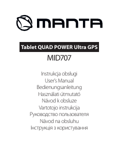 Manuál Manta MID707 Quad Power Tablet