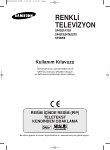 Kullanım kılavuzu Samsung SP-62T8HE Televizyon