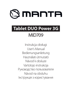 Návod Manta MID709 Duo Power 3G Tablet