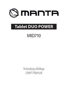 Instrukcja Manta MID710 Duo Power Tablet