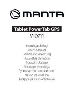 Vadovas Manta MID711 PowerTab GPS Planšetinis kompiuteris