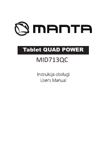 Instrukcja Manta MID713QC Quad Power Tablet