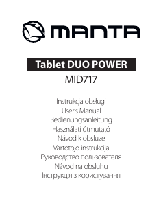 Használati útmutató Manta MID717 Duo Power Táblagép